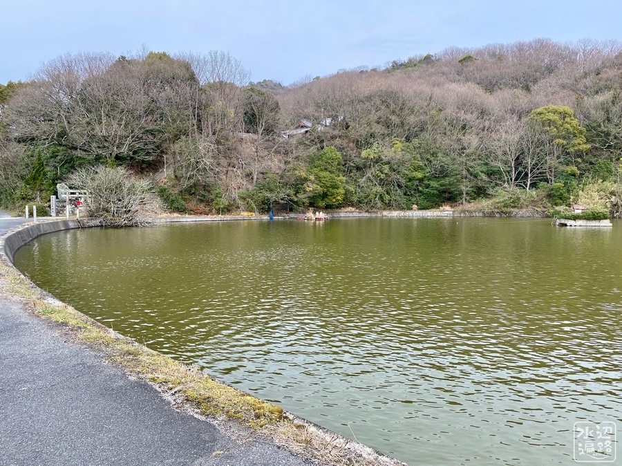磐座八幡大神社の池（仮称）（愛媛県大三島） - 水辺遍路