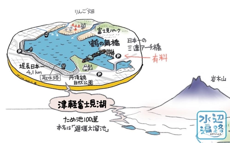 津軽富士見湖（青森県鶴田） - 水辺遍路