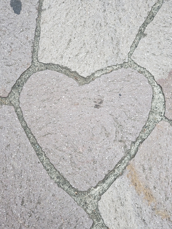 横浜市中区にある3つの公園で💛ハートの形をした敷石💛を探す - 歩・探