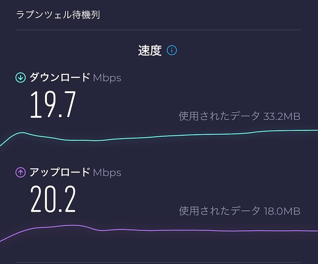 ラプンツェル待機列での測定結果