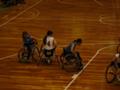 女子車イスバスケットボール大会の風景