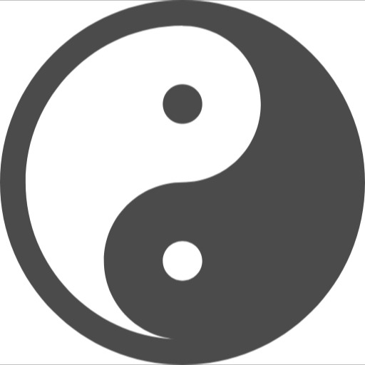 太極図。陰陽は転化する