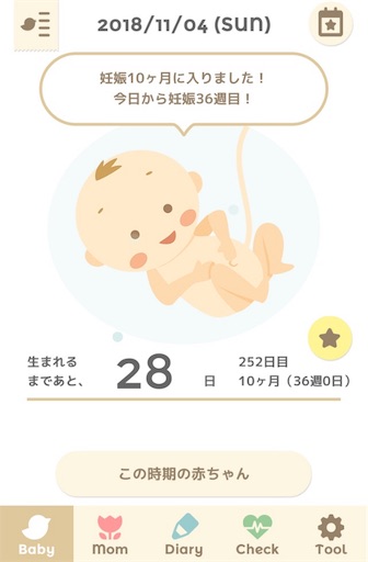 入院３８日目 妊娠36w 10ヶ月突入 42歳 3度目 最後の妊娠キロク
