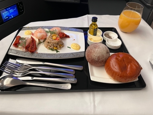 ビジネスクラス　洋食の前菜
