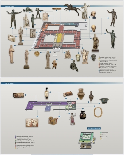 アテネ国立考古学博物館マップ