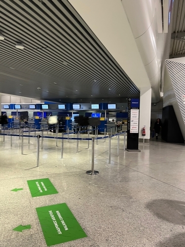 エーゲ航空チェックインカウンター