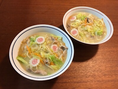 f:id:co2maa:20190127162524j:plain ヌードルボウルを使用して盛ったちゃんぽん
