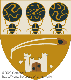 three scarabs