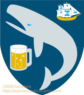 a whale & a beer & a ship