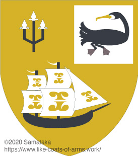 a cormorant & a ship