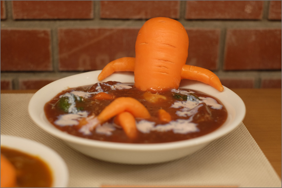 人参の会話 食品サンプルの世界 写真 贈るね