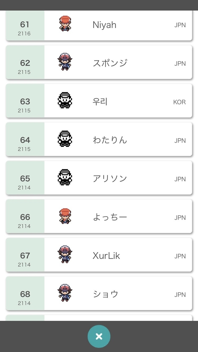 S8シングル構築 全対応ラキウイン 最終66位 レート2114 余裕のよっちゃん