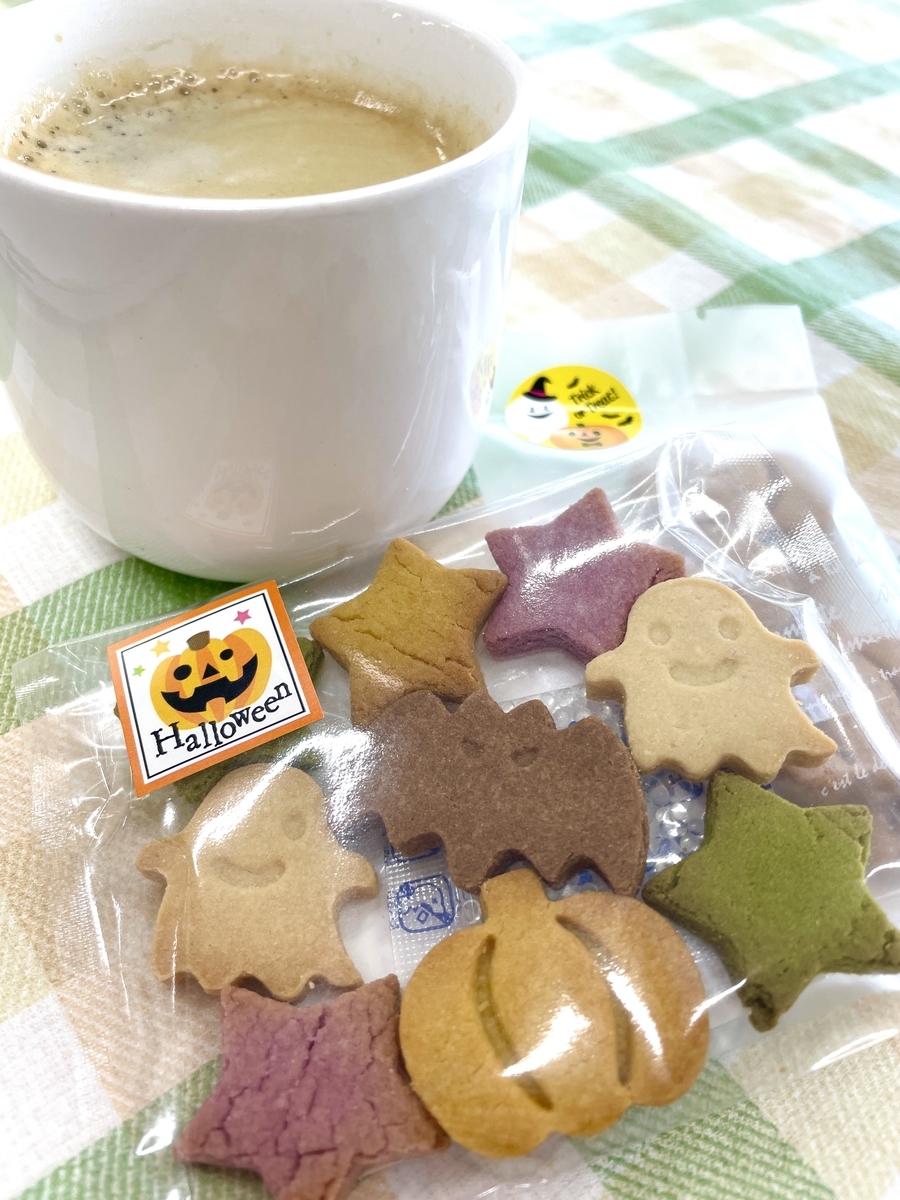 福岡県糸島市グリーンコープいとしま店で販売している米粉のクッキー、ハロウィンバージョン