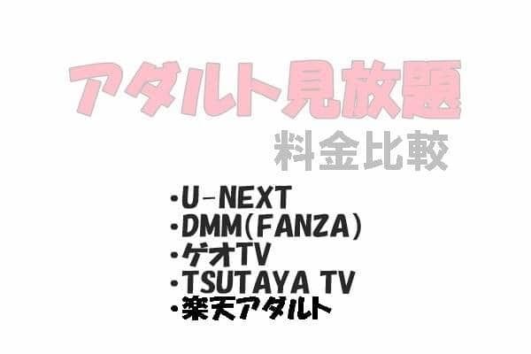 アダルト見放題の料金比較