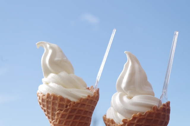 ソフトクリーム2つ