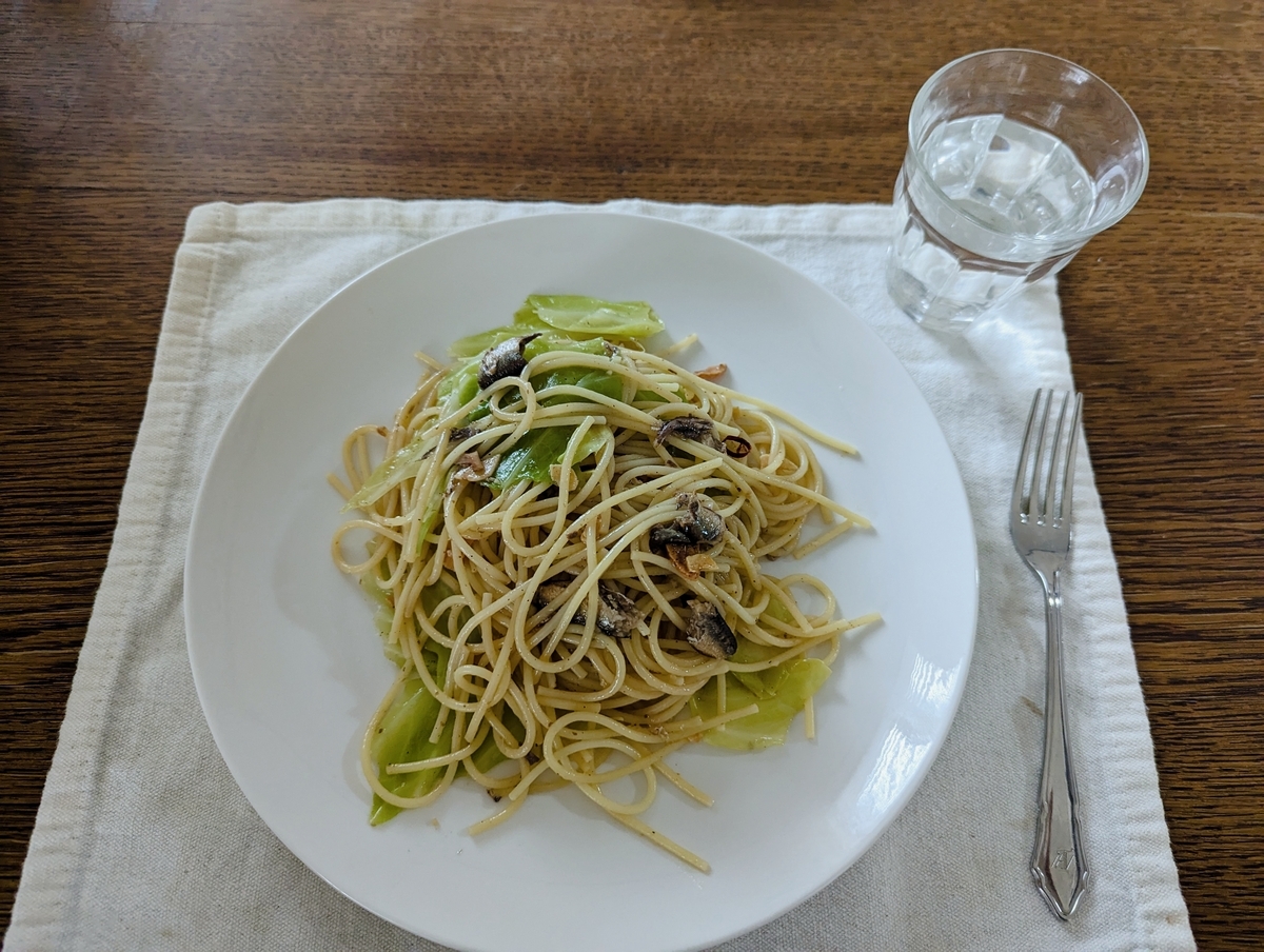 オイルサーディンのパスタ