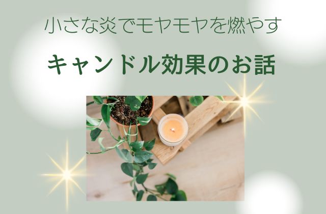 黄緑の背景にキャンドル