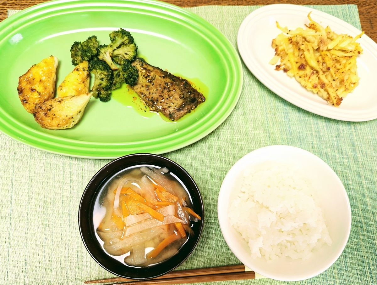 じゃがいものガレットの夕食