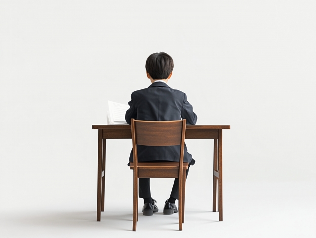 勉強する男の子