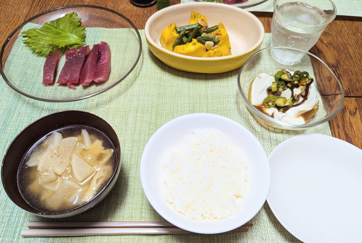 お刺身の食事