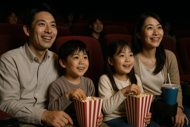 親子で映画をみる