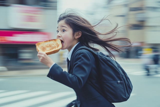 走る女子中学生