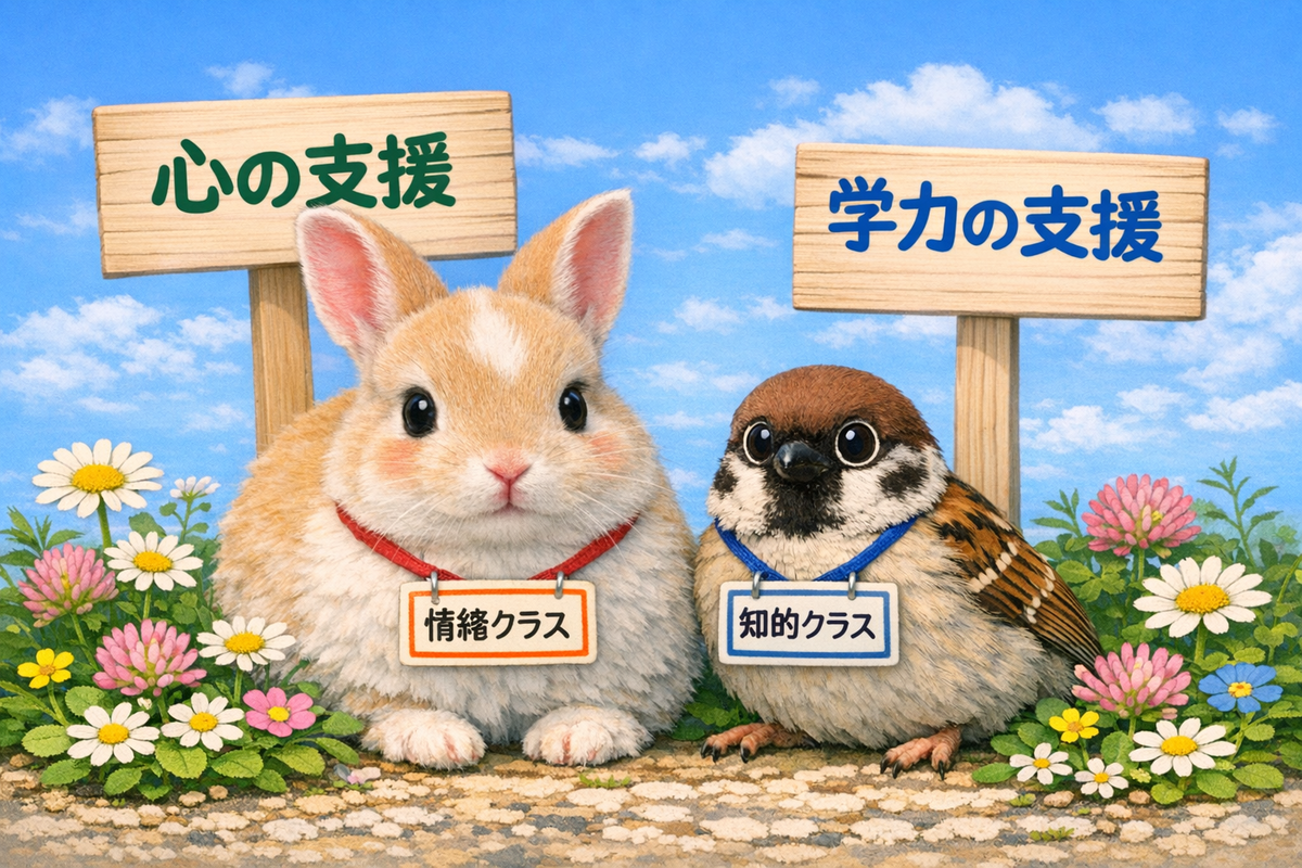 うさぎと雀