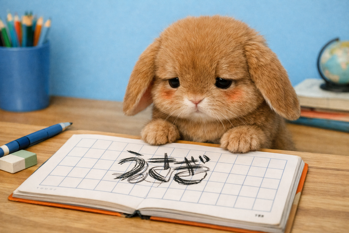 うさぎの字の練習