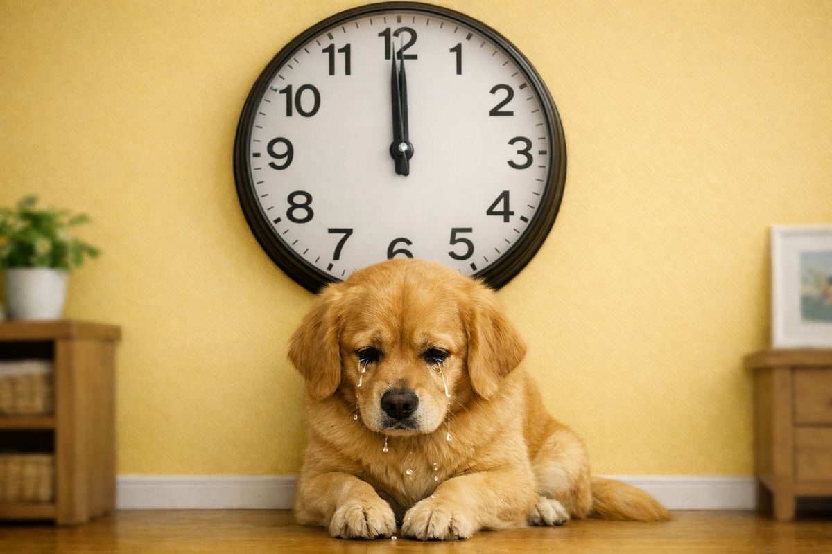 時計と犬