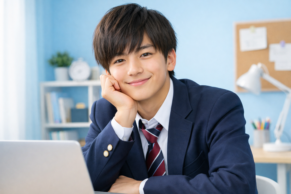微笑む男の子