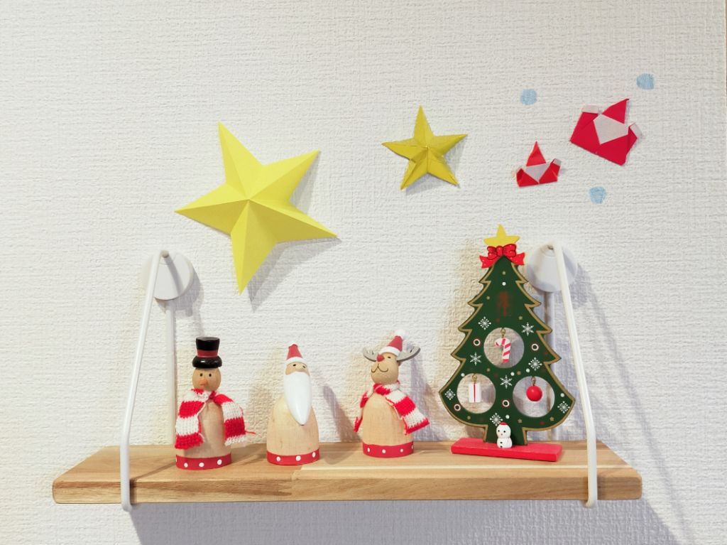 折り紙のクリスマス飾りがおしゃれで可愛い こころもちろん たるをしる