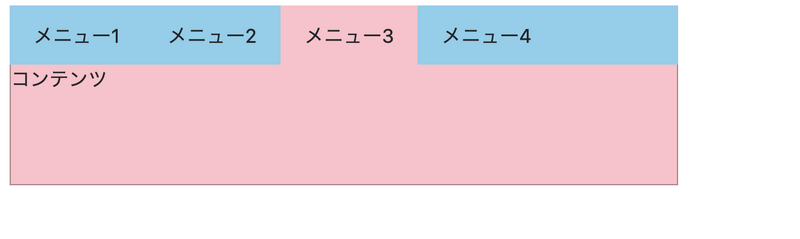 ドロップダウンメニューの例