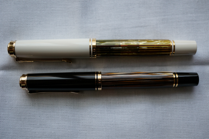 Pelikan M400 茶縞 & 色彩雫 山葡萄 - 詳しくないけどカメラ（と