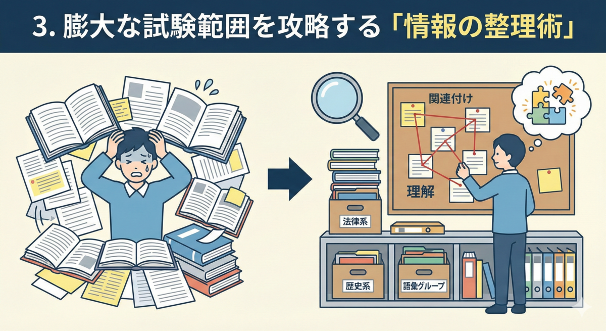 膨大な試験範囲を攻略する「情報の整理術」