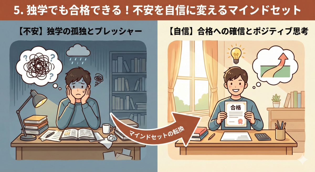 独学でも合格できる！不安を自信に変えるマインドセット