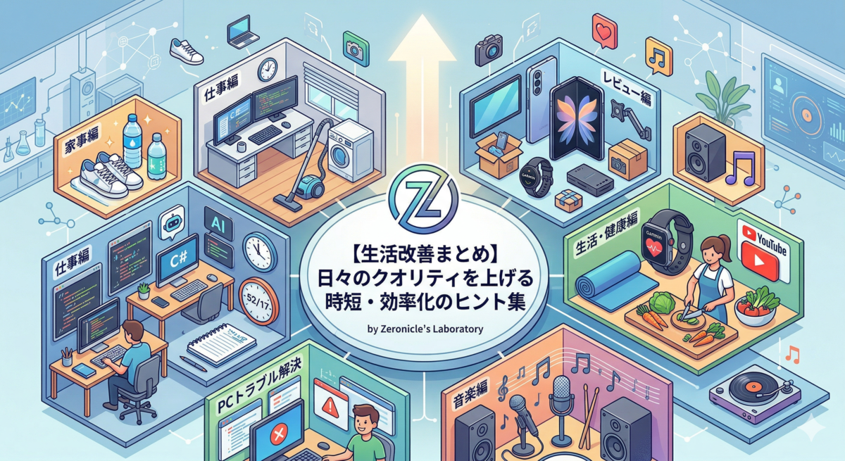 日々の生活のクオリティを上げる時短・効率化のヒント集