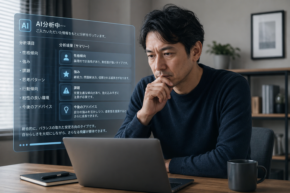 AIに分析をお願いする男
