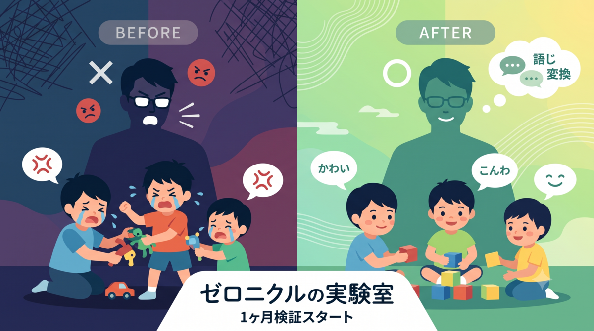 育児に本気出す！怒らない育児の検証スタートです！