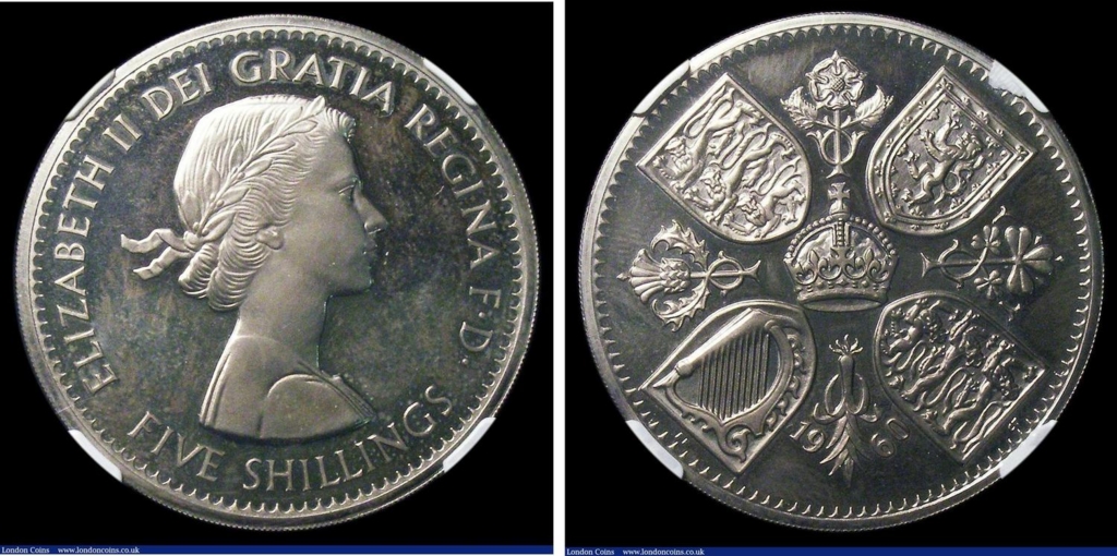 イギリス1960年エリザベス2世クラウンNGC PF65CAM - coin23's diary