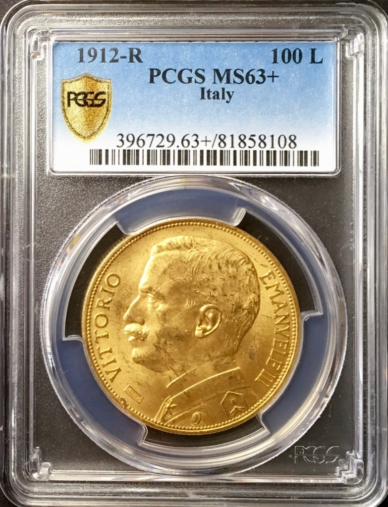 イタリア1912年ヴィットリオ エマヌエーレ3世100リレ金貨pcgc Ms63 入荷しました Coin23 S Diary イタリア1912年ヴィットリオ エマヌエーレ3世100リレ金貨pcgc Ms63 入荷しました Coin23 S Diary