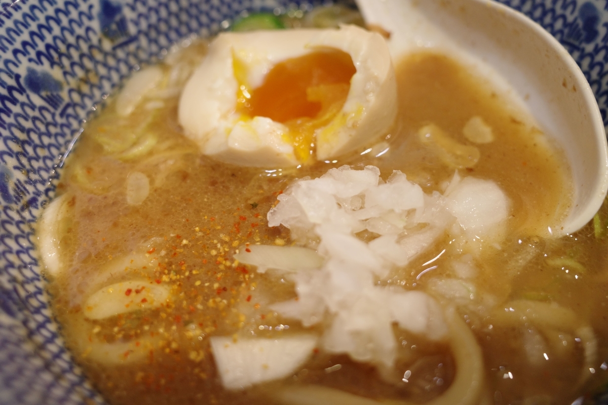 国分寺 つけ麺 紅葉 玉ねぎ