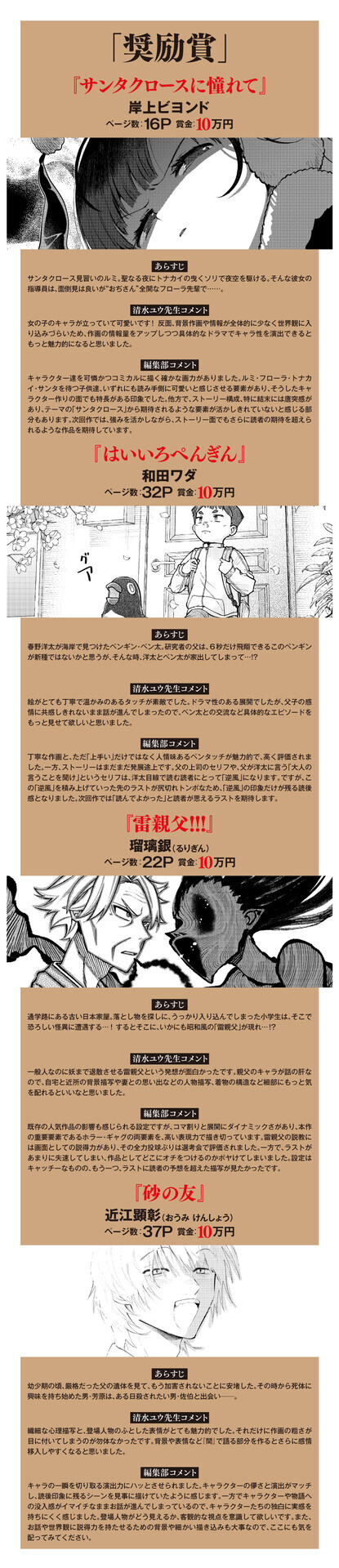 第8回【大波賞】結果発表！！！ - コミックバンチKai｜お知らせ