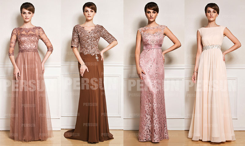 robes de soirée longues pour mère de mariée