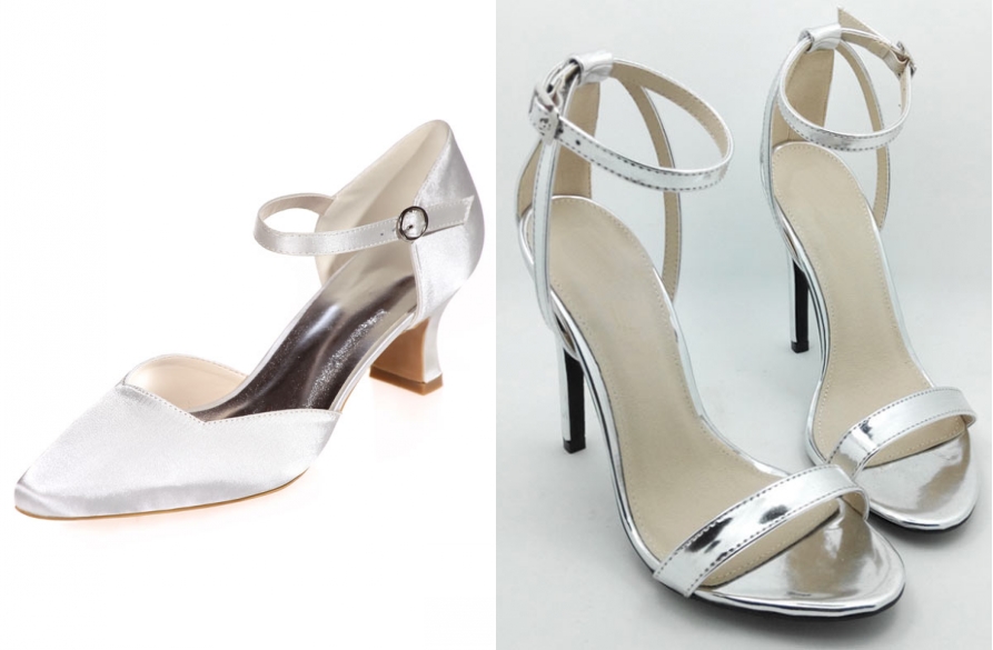 chaussures de mariage à talon bas & talon haut