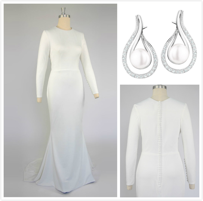accessoires pour robe de mariée minimaliste