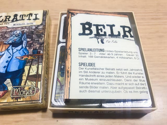 ベルラッティ Belratti ボードゲーム エッセン18年スカウトアクション1位の小箱 贋作がうごめく市場から画家のセンスを見極める連想 ゲームだよ ぼっちのホビーblog ボドゲ版