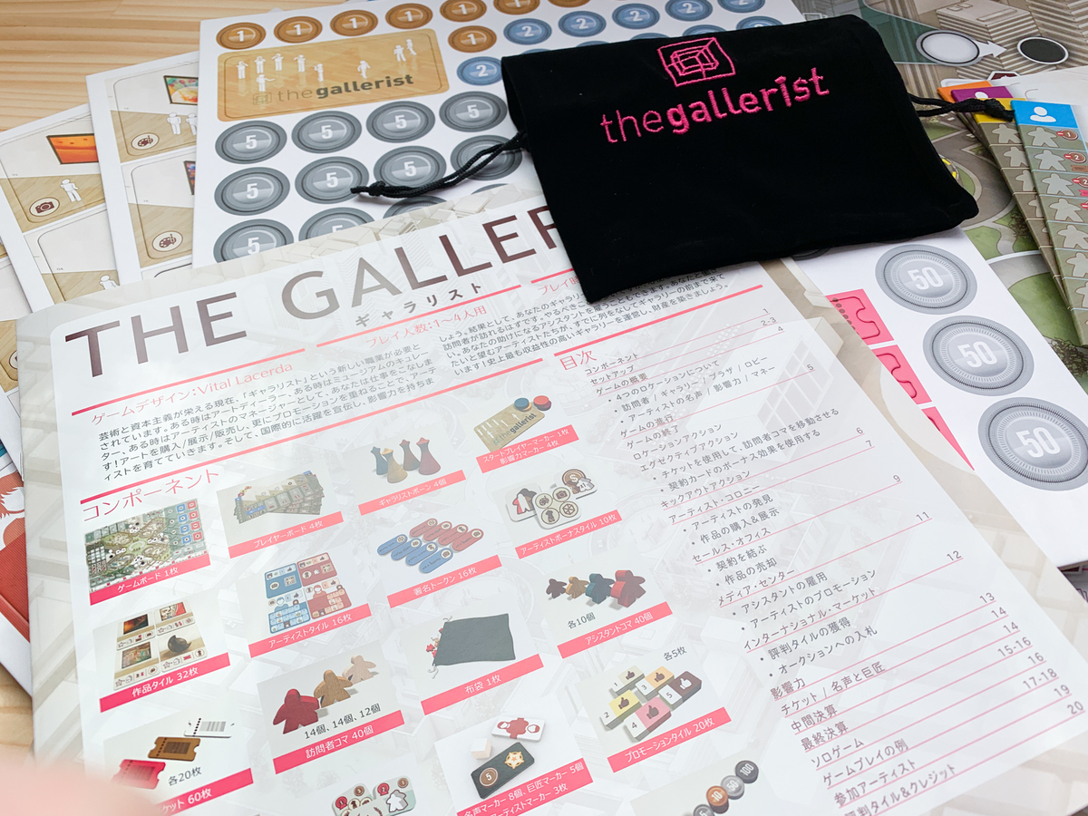 ギャラリスト ボードゲーム 日本語版 開封品 gallerist ボドゲ紹介 