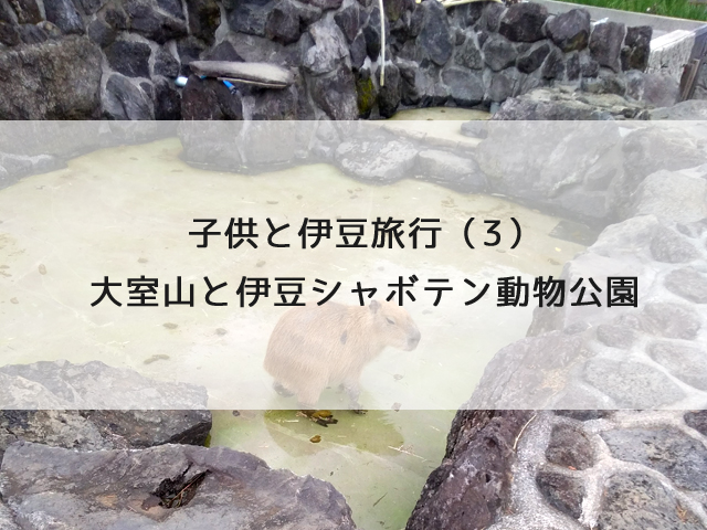 子供と伊豆旅行（3）大室山と伊豆シャボテン動物公園