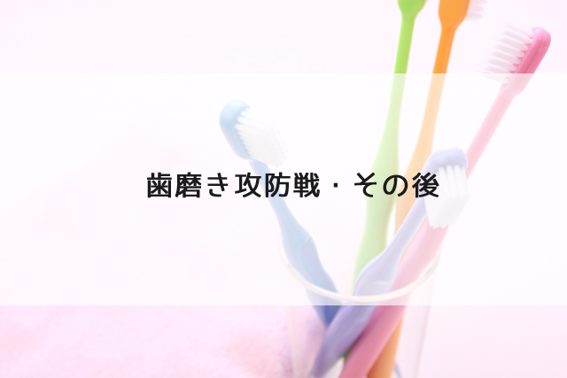 歯磨き攻防戦・その後