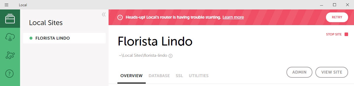 Local's router is having trouble starting.